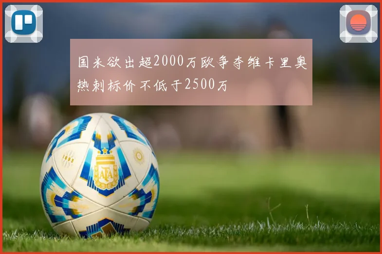 国米欲出超2000万欧争夺维卡里奥热刺标价不低于2500万